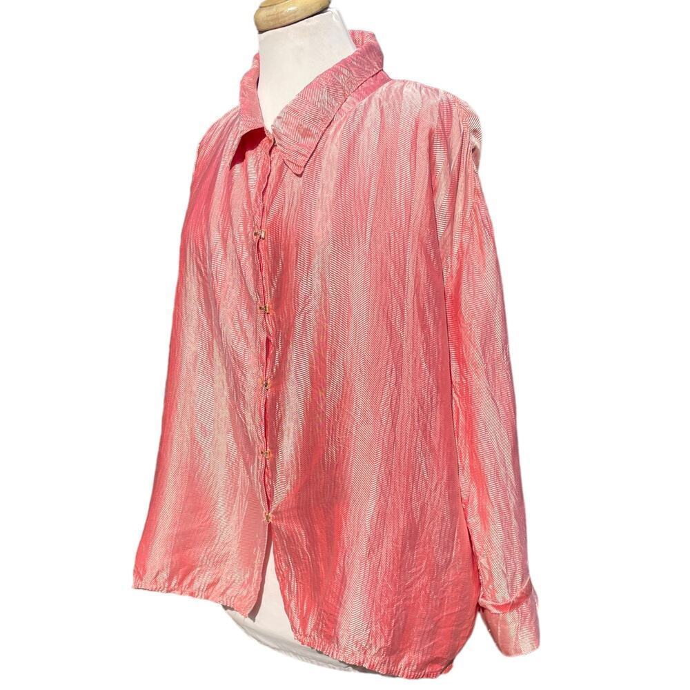 Roberto Cavalli Pink Silk Button-Front Blouse - Picture 4 of 13
